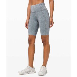 Lululemon womens gray athletic pull on casual‎ Fast and Free Short 10" Ice Dye 4